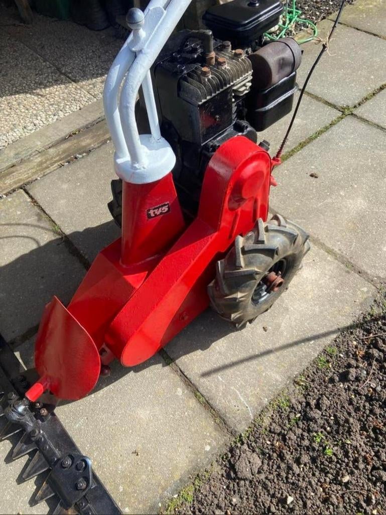 Balkmaaier Tielburger T45, Tuin en Terras, Grasmaaiers, Gebruikt, Benzine-grasmaaier, 50 cm of meer, Balkmaaier, Ophalen