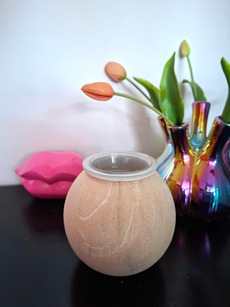 Nieuw in doos Scentsy Sanded Linea Waxwarmer., Ophalen of Verzenden, Nieuw, Glas, Minder dan 50 cm