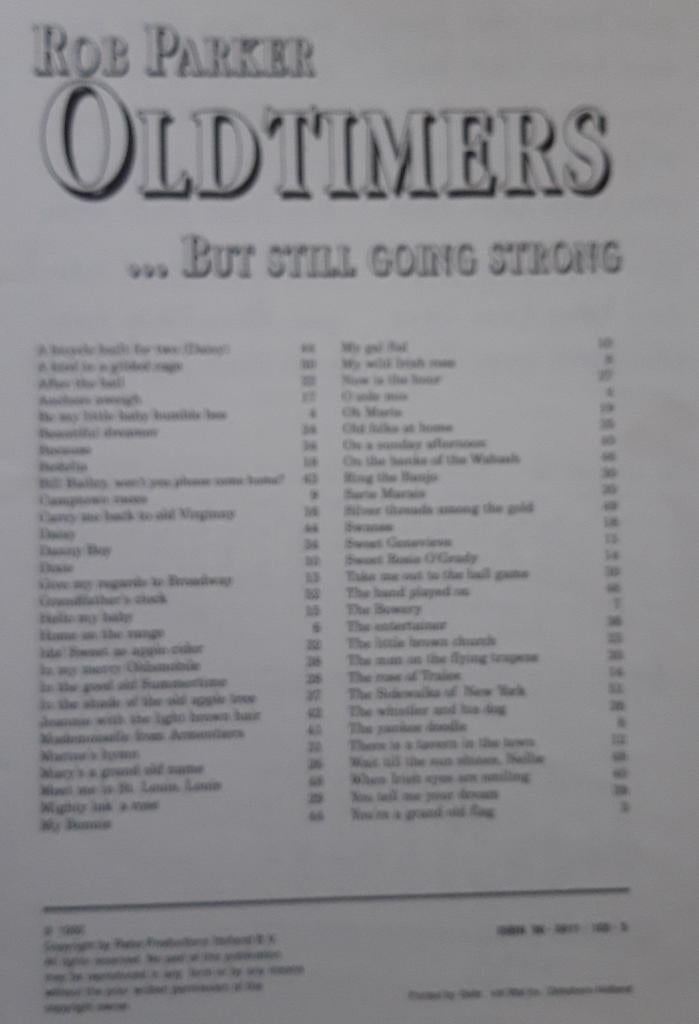 Bladmuziek gitaar Oldtimers Rob Parker, Ophalen of Verzenden, Les of Cursus, Gitaar