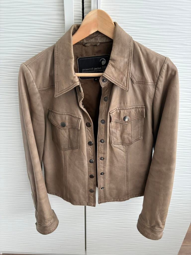Goosecraft leren jasje M jacket 106, Verzenden, Zo goed als nieuw, Maat 38/40 (M), Beige