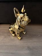 Luxe gouden hond bulldog beeld – echte eyecatcher!, Verzamelen, Beelden en Beeldjes, Ophalen of Verzenden, Nieuw, Dier