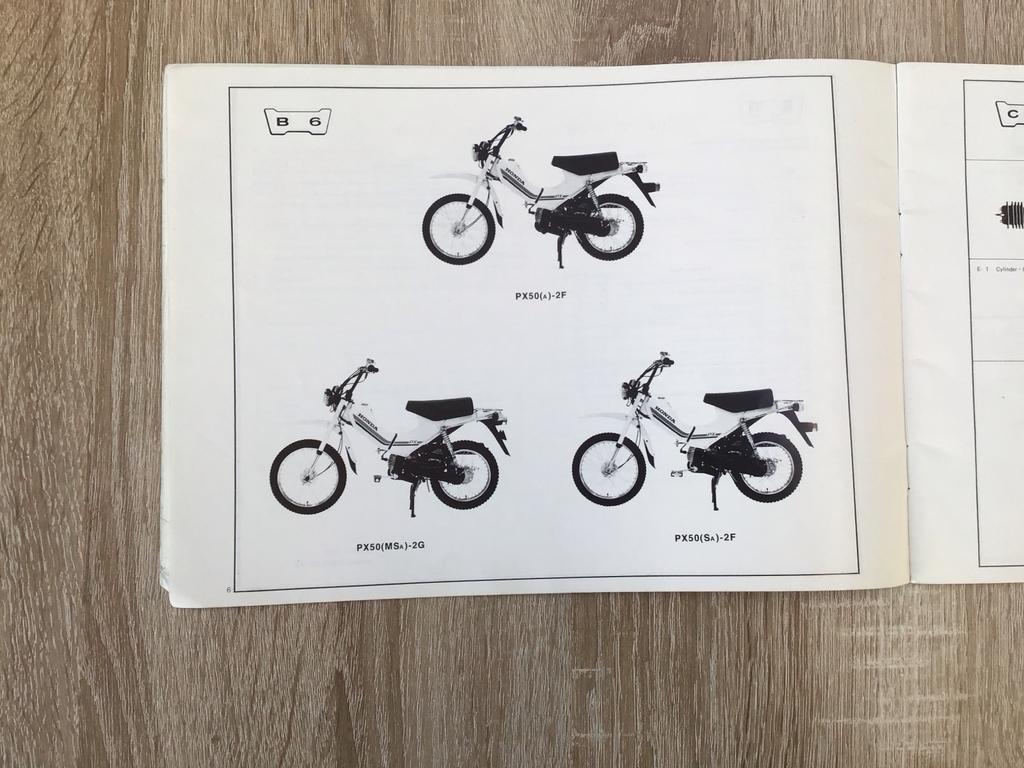 Honda PX50 Parts List 1982 - Dealer Boek met Tekeningen, Fietsen en Brommers, Ophalen of Verzenden, Gebruikt, Overige typen