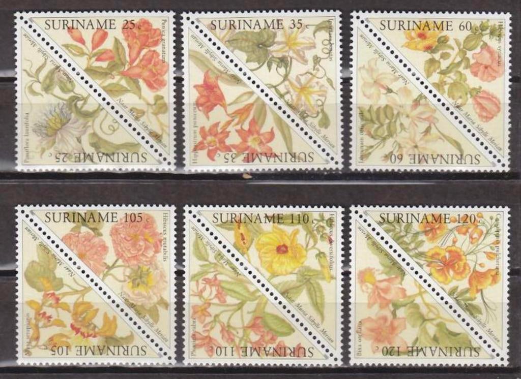 Te koop serie bloemen postfris, Postzegels en Munten, Postzegels | Suriname, Ophalen of Verzenden, Postfris