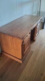Mooi houten bureau met lades en deurtjes, Huis en Inrichting, Bureaus, Ophalen of Verzenden