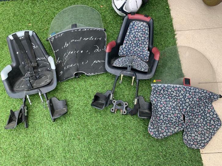 2 Fietszitjes voorop met windscherm, Ophalen, Voorzitje, 0 t/m 13 kg, Gebruikt