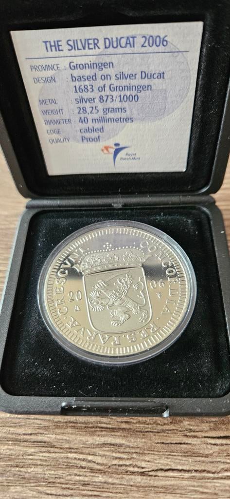Zilveren Dukaat 2006 Groningen proof in orginele doosje, Koningin Beatrix, Zilver, Losse munt, Overige waardes
