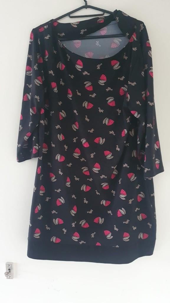 Tuniek met schelpenprint, Kleding | Dames, Blouses en Tunieken, Ophalen, Gedragen, Zwart