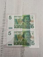 Nederland 2 x 5 Gulden 1973 UNC, Postzegels en Munten, Bankbiljetten | Nederland, Ophalen of Verzenden, 5 gulden