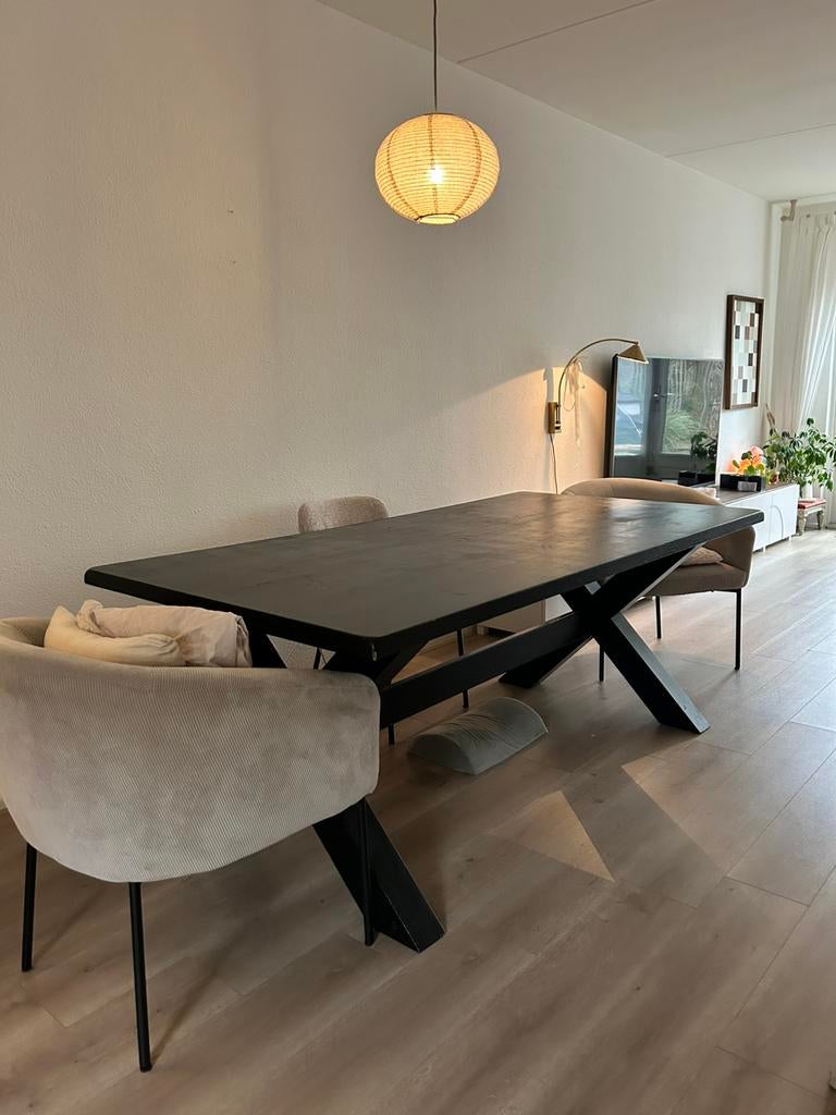 Eettafel boerentafel kruispoot tafel houten tafel, *, 200 cm of meer, 50 tot 100 cm, Zo goed als nieuw