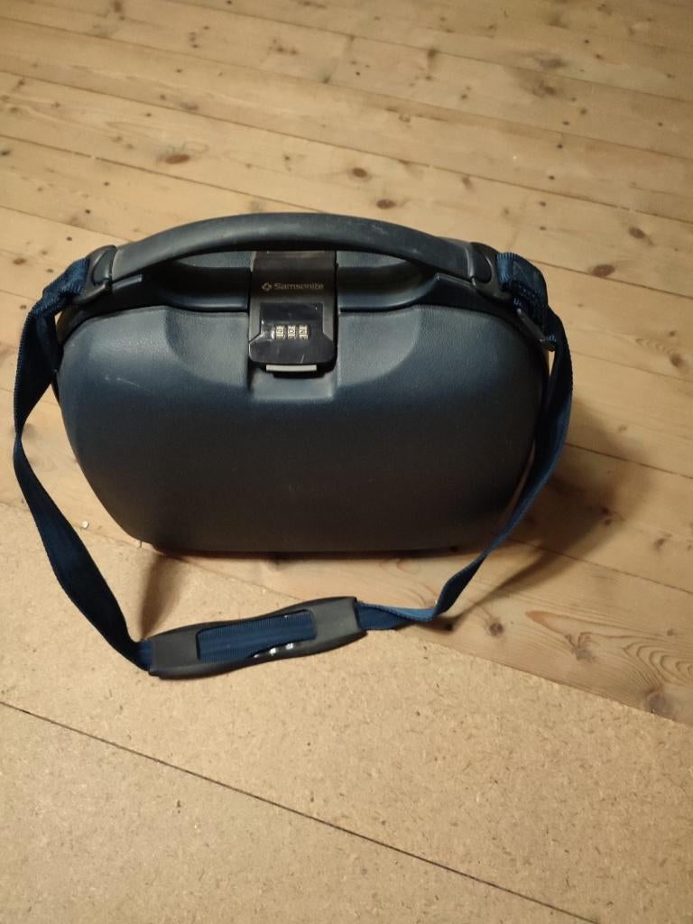 samsonite beautycase, Gebruikt, Blauw, Met slot, Ophalen of Verzenden