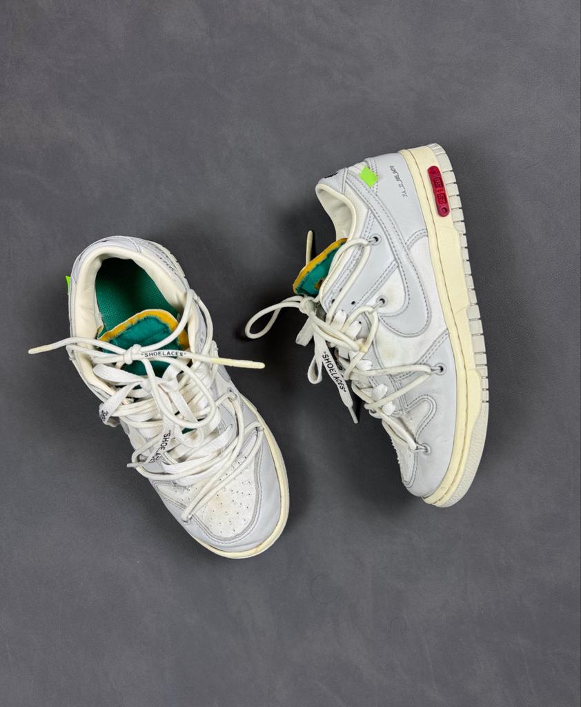 Nike Dunk Low Off-White Lot 25, Ophalen of Verzenden, Gedragen, Wit, Sneakers of Gympen