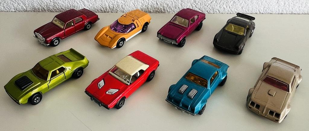 Matchbox Superfast 8 auto's in mooie vitrine toestand, Ophalen of Verzenden, Gebruikt, Auto, Matchbox