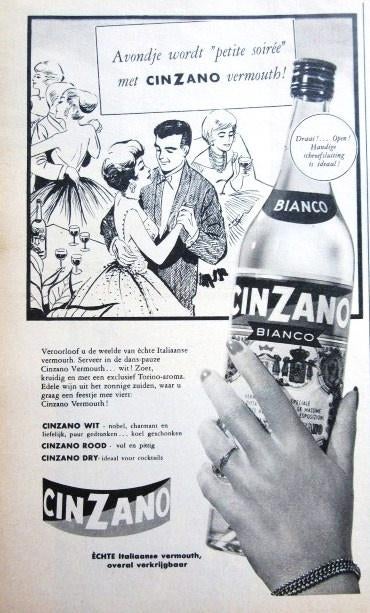 3 vintage advertenties reclames Cinzano vermouth 1939-62, Ophalen of Verzenden, Gebruikt, Overige typen