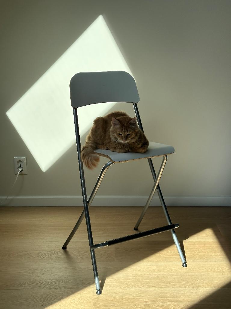 IKEA FRANKLIN barkruk, Met voetsteun, 60 tot 90 cm, Ophalen of Verzenden, Zo goed als nieuw