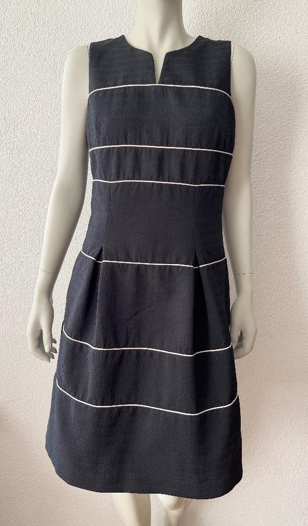 Natan jurk donkerblauw wit detail maat S EU 36 elegant, Zo goed als nieuw, Knielengte, Maat 36 (S), Natan