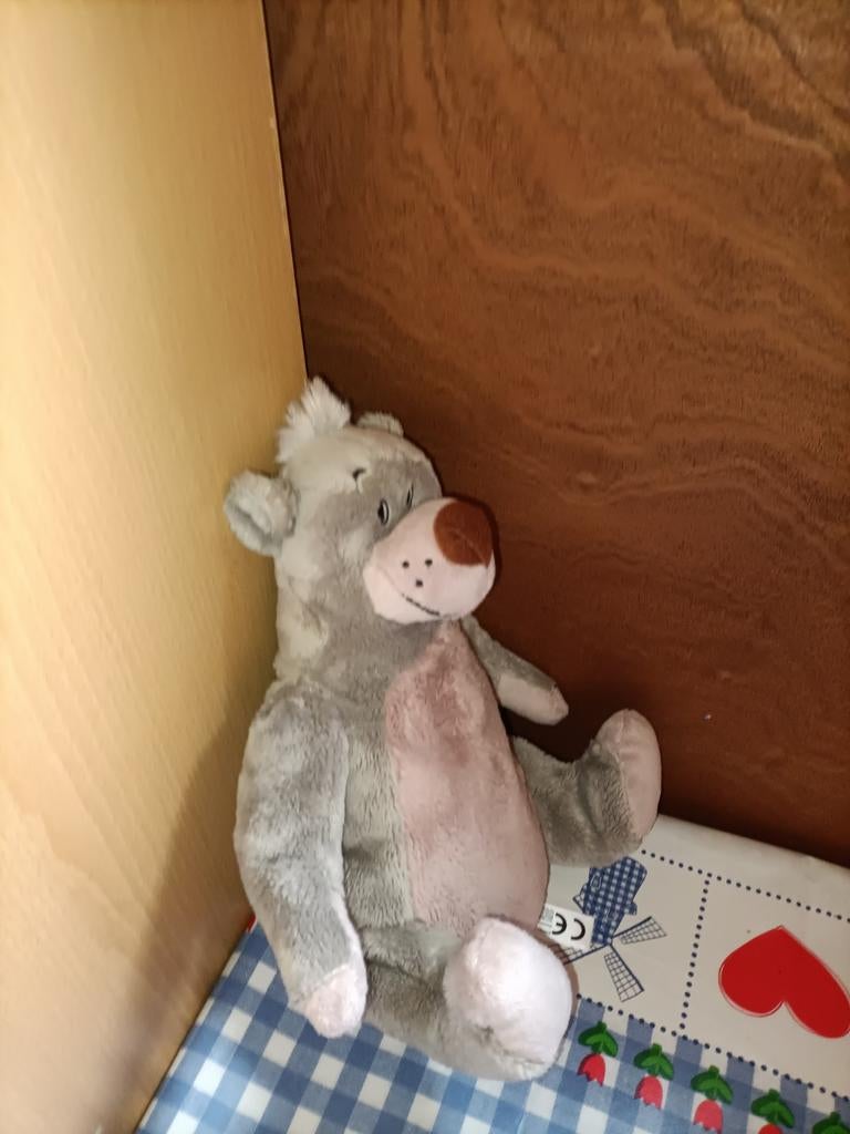 Baloe knuffel beer van Jungle Book Disney Nicotoy 24 cm, Ophalen of Verzenden, Zo goed als nieuw, Beer