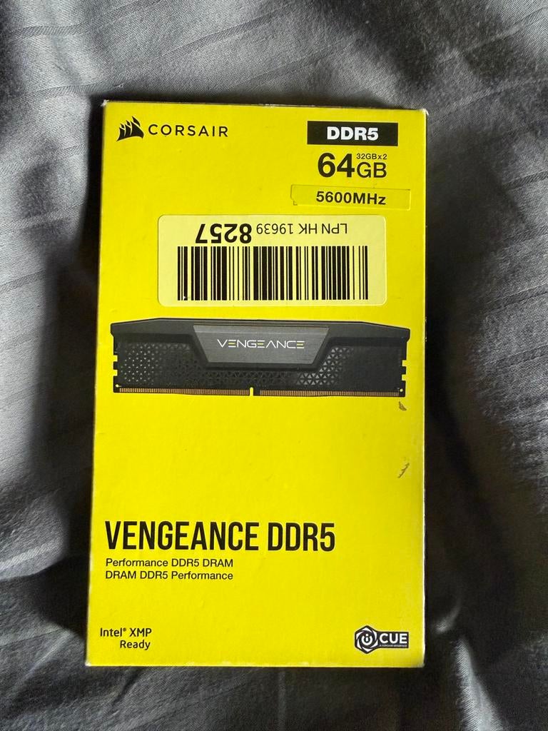 Corsair Vengeance DDR5 64GB (2x32GB) 5600Mhz CL40 RAM, Computers en Software, RAM geheugen, Nieuw, Ophalen of Verzenden, Desktop