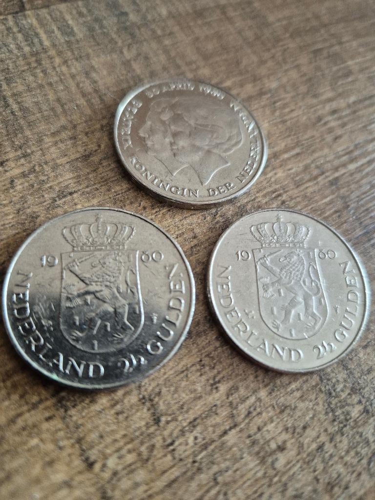 2,5 gulden munten, Postzegels en Munten, Munten | Nederland, Ophalen of Verzenden, Koningin Beatrix, 5 gulden
