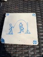 Oude Hollandse tegel met spelende kinderen, Antiek en Kunst, Ophalen of Verzenden