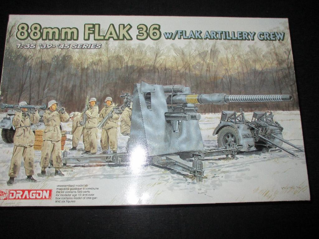 H-224,DRAGON 1-35,NO,6260,88mm FLAK 36, Overige merken, 1:32 tot 1:50, Overige typen, Ophalen of Verzenden