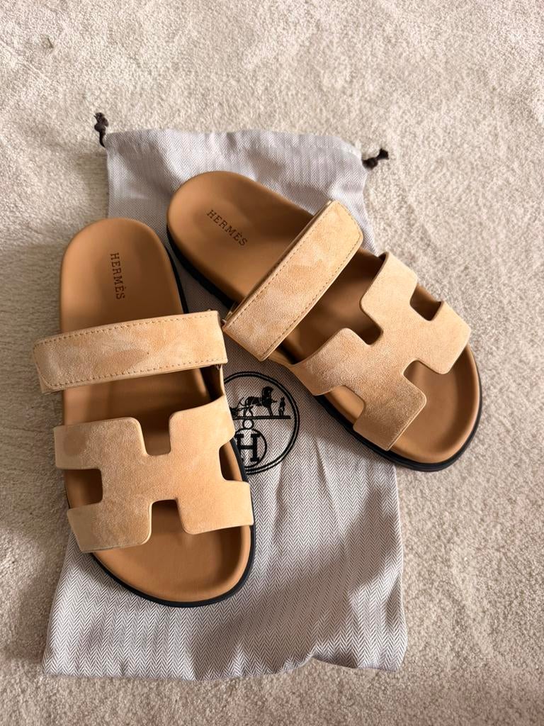 Hermès Chypre sandalen - maat 39, Ophalen of Verzenden, Zo goed als nieuw, Sandalen of Muiltjes