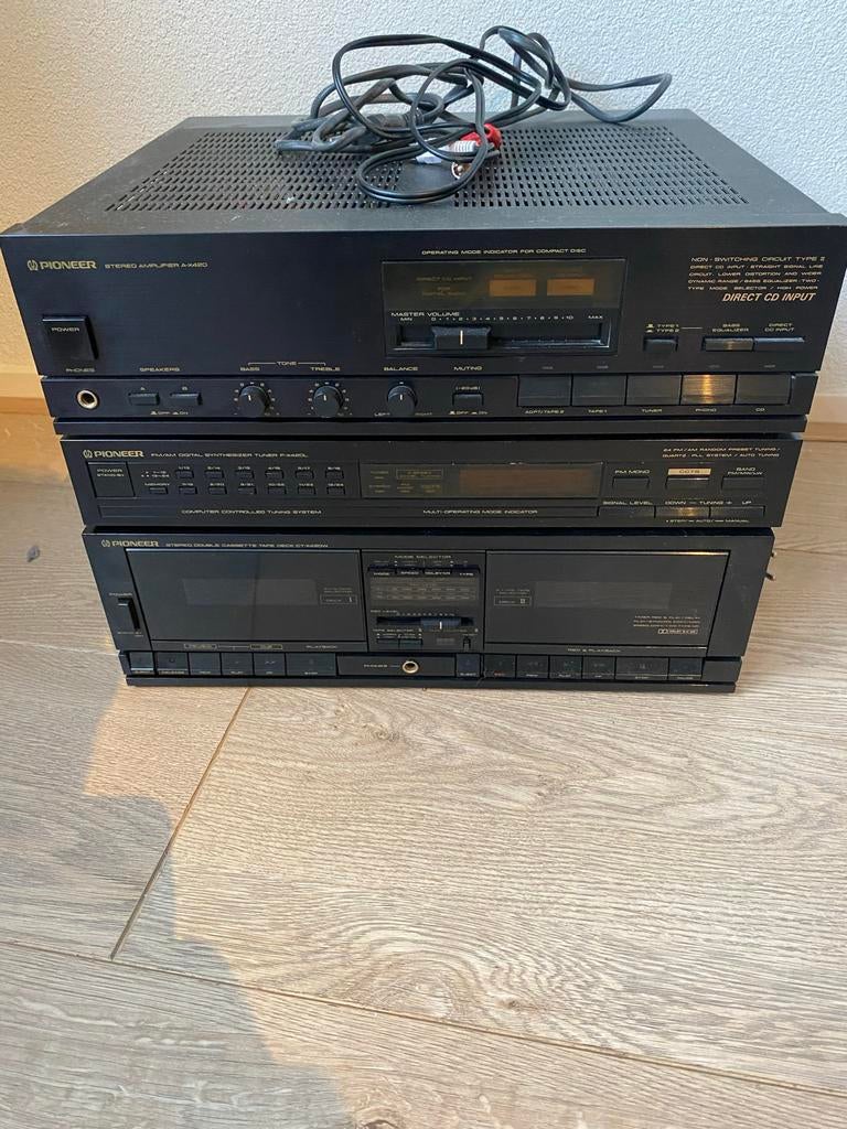 Pioneer stereo set met versterker, tuner en cassettedeck, Ophalen, Gebruikt, Cassettedeck, Losse componenten