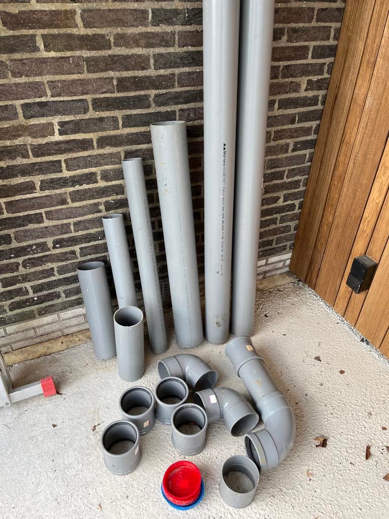 Diverse PVC buizen en hulpstukken, Ophalen, Afvoer, Gebruikt, Pvc