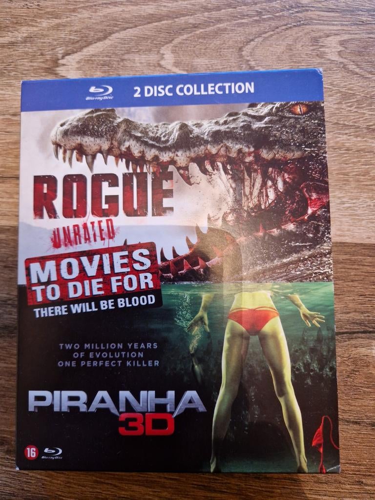 Rogue & Piranha 3D Blu-ray 2 Disc Collection, Cd's en Dvd's, Blu-ray, Ophalen of Verzenden, Zo goed als nieuw, Horror