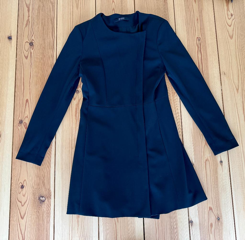 Woman by Earn lange blazer / jurk - Zwart maat 40 / Medium, Maat 38/40 (M), Zwart, Ophalen of Verzenden, Zo goed als nieuw