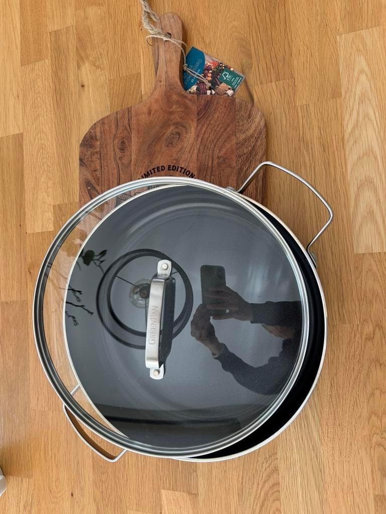 Hapjespan GreenPan Chef’s Collection | (Zo goed als) Nieuw, Overige materialen, Inductieplaat, Nieuw, Ophalen of Verzenden