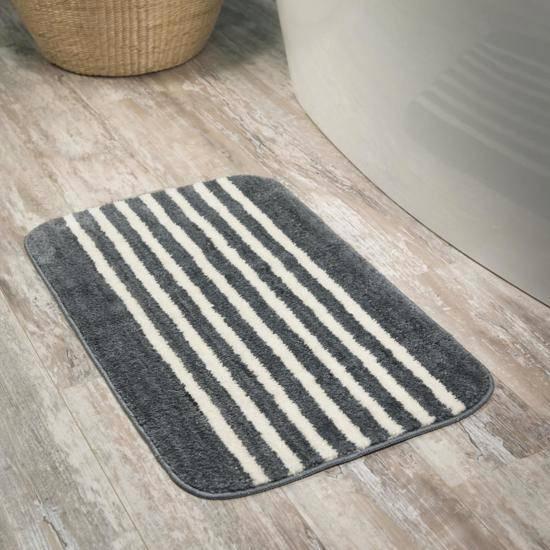 SEALSKIN BM Strisce Badmat Grijs 80x50 cm Fors afgeprijsd!!!, Huis en Inrichting, Badkamer | Badtextiel en Accessoires, Nieuw