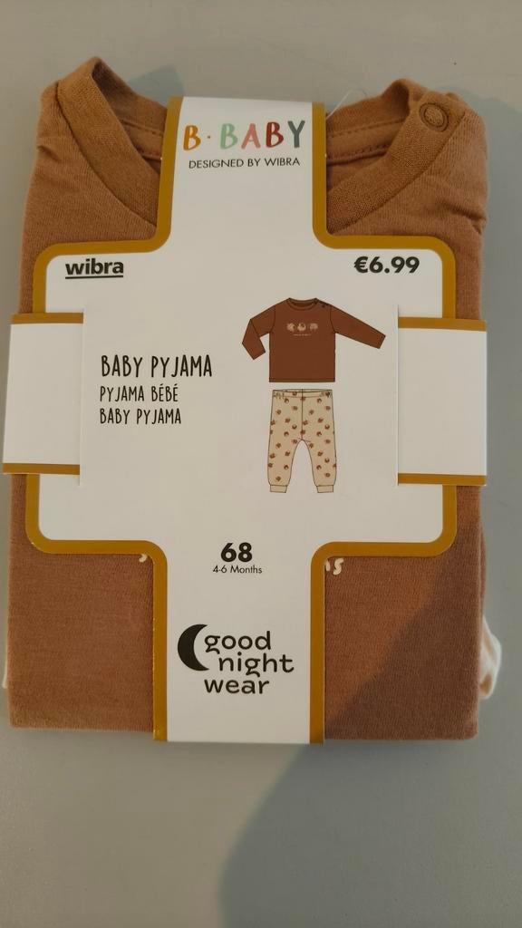 Pyjama 4-6 maanden (maat 68) - Nieuw, Kinderen en Baby's, Babykleding | Maat 68, Nacht- of Onderkleding, Jongetje of Meisje, B.BABY