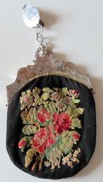 Koopje!Grote zilveren antieke beugeltas met tassenhaak, incl, Verzenden, Zilver