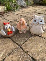 3 dierfiguren, Tuin en Terras, Tuinbeelden, Ophalen, Gebruikt, Dierenbeeld