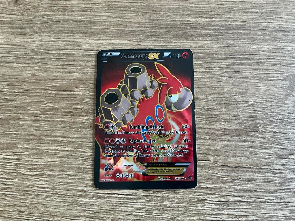 Camerupt EX Pokemon Kaart - Zeldzaam en in goede staat, Ophalen, Gebruikt, Losse kaart, Foil
