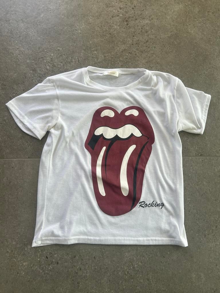 Rolling Stones T-shirt - Maat M - Fashion, Kleding | Dames, T-shirts, Maat 38/40 (M), Wit, Ophalen of Verzenden, Korte mouw
