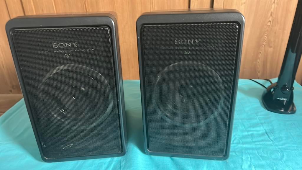 Twee sony speakers type SS-V75AV, Audio, Tv en Foto, Luidsprekers, Gebruikt, Ophalen of Verzenden, 60 tot 120 watt, Sony