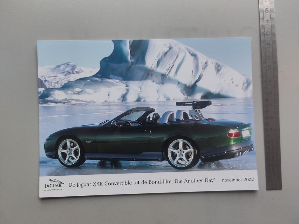 (349) Jaguar XKR Convertible persfoto James Bond, Ophalen of Verzenden, Overige onderwerpen