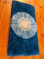 Vintage vloerkleed jaren 70, vintage design, 100 tot 150 cm, Blauw, Zo goed als nieuw, Rechthoekig