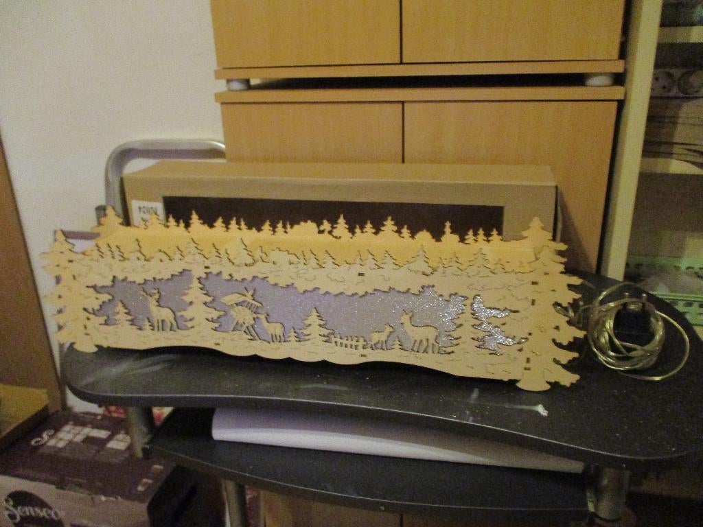 te koop houten kerstdecoratie met verlichting, Ophalen, Nieuw