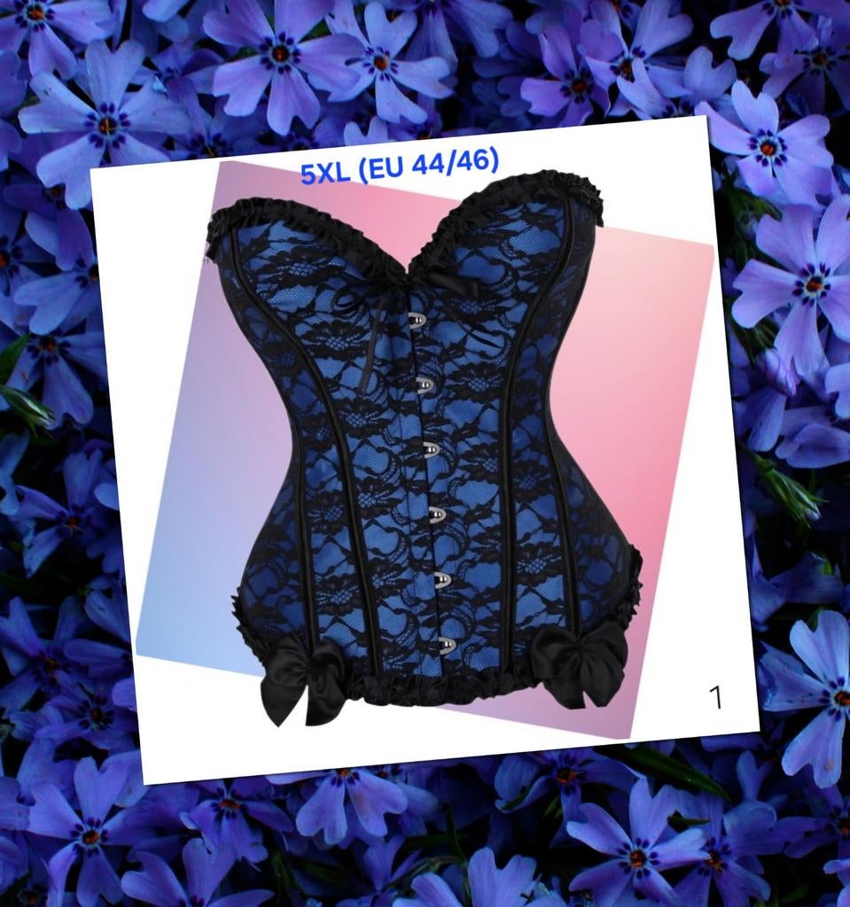 Korset, Blauw, Gothic, Maat 5XL (EU 44/46) - NIEUW, BoomYinGlam, Ophalen of Verzenden, Blauw, Body of Korset