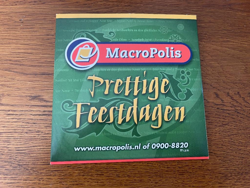 CD "Macro Polis" 'Kerstliedjes' 'Prettige Feestdagen', Diversen, Ophalen of Verzenden, Zo goed als nieuw