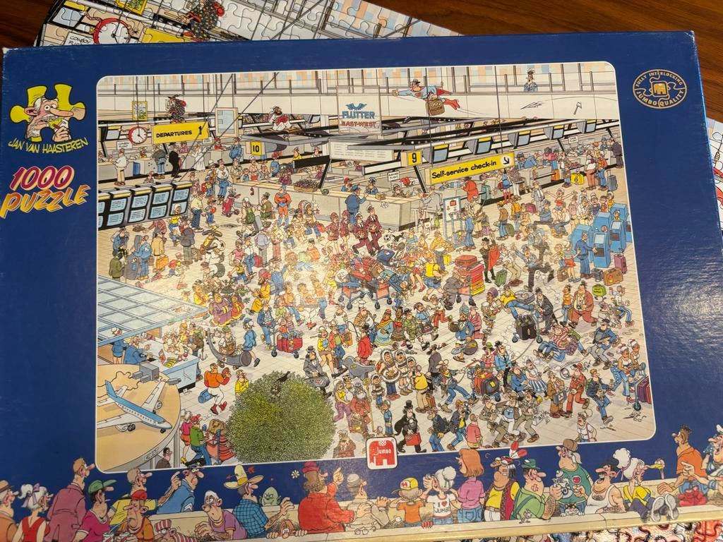 Jan van Haasteren Legpuzzel 1000 stukjes - Vertrekhal, Ophalen of Verzenden, 500 t/m 1500 stukjes, Gebruikt, Legpuzzel