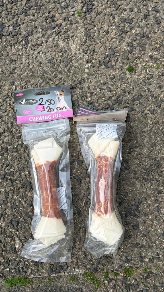 Honden kauwbot met kip omwikkeld 20 cm lang, Ophalen of Verzenden, Hond