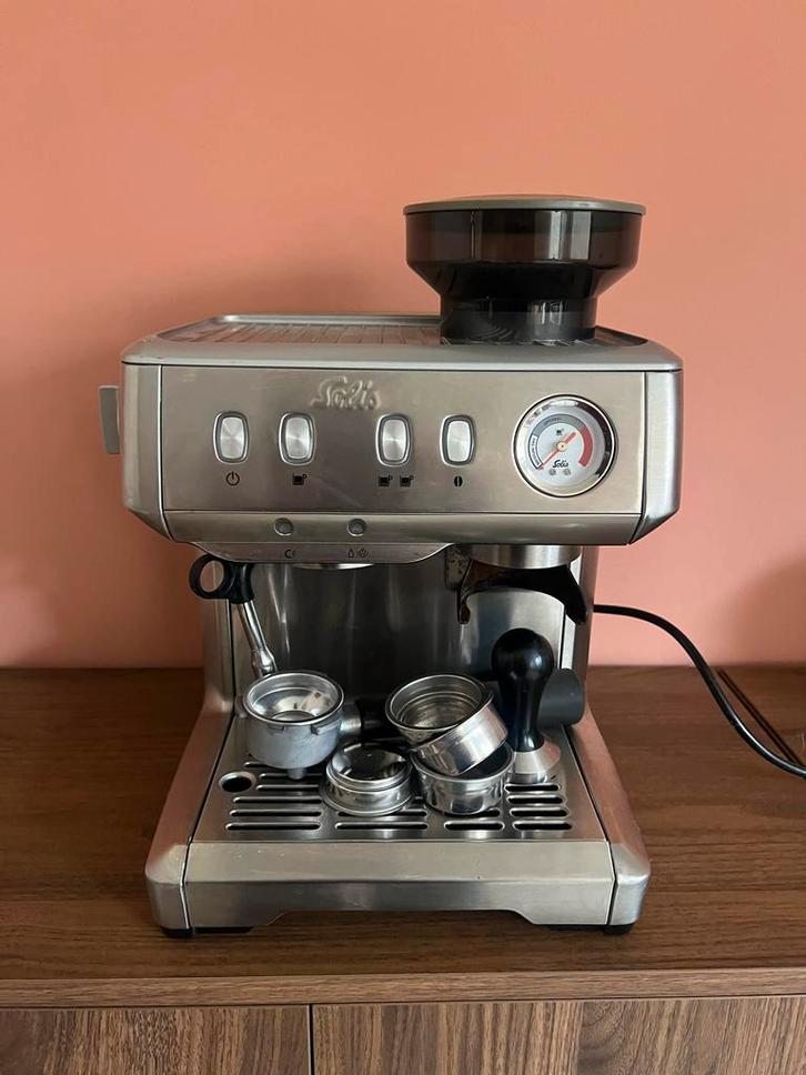 Solis Grind & Infuse Compact Koffiemachine met maler, Witgoed en Apparatuur, Koffiezetapparaten, Gebruikt, Koffiebonen, Espresso apparaat