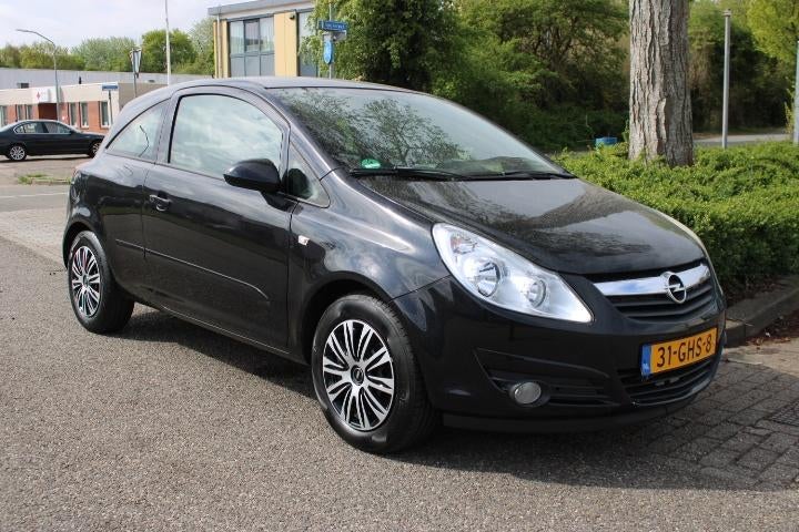 Opel Corsa 2008 Zwart | Airco | Inruilkoopje |, Auto's, 4 cilinders, Zwart, Bedrijf, Handgeschakeld