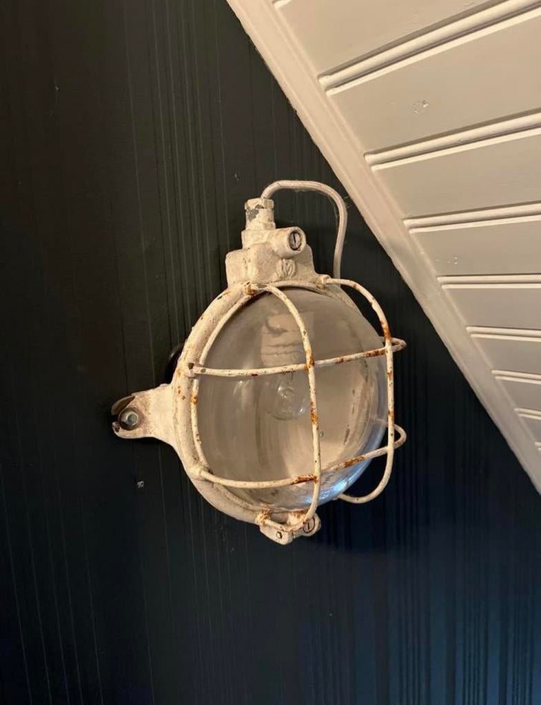 Witte scheepslamp, Antiek en Kunst, Curiosa en Brocante, Ophalen