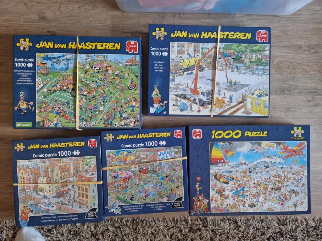 JAN VAN HAASTEREN PUZZELS 1000 STUKJES, Hobby en Vrije tijd, Denksport en Puzzels, Zo goed als nieuw, 500 t/m 1500 stukjes, Ophalen of Verzenden