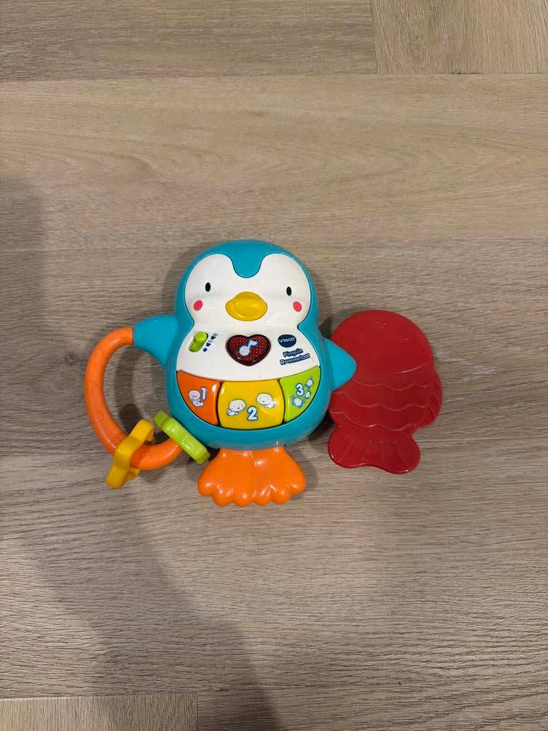 VTech Pinguïn Rammelaar met Licht en Geluid, Ophalen, Zo goed als nieuw, Rammelaar, Met licht