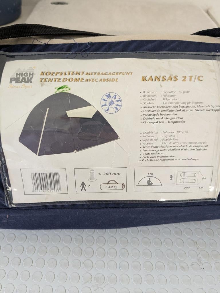 1 pers tent, perfecte staat. Donkerblauw. Stevig., Ophalen